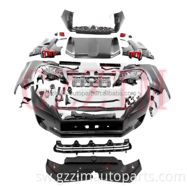 Plastic Front & rear Bumper Grille Light For Land cruiser prado FJ150 2003-2009 upgrade conversion kit upgrade to 2018 +